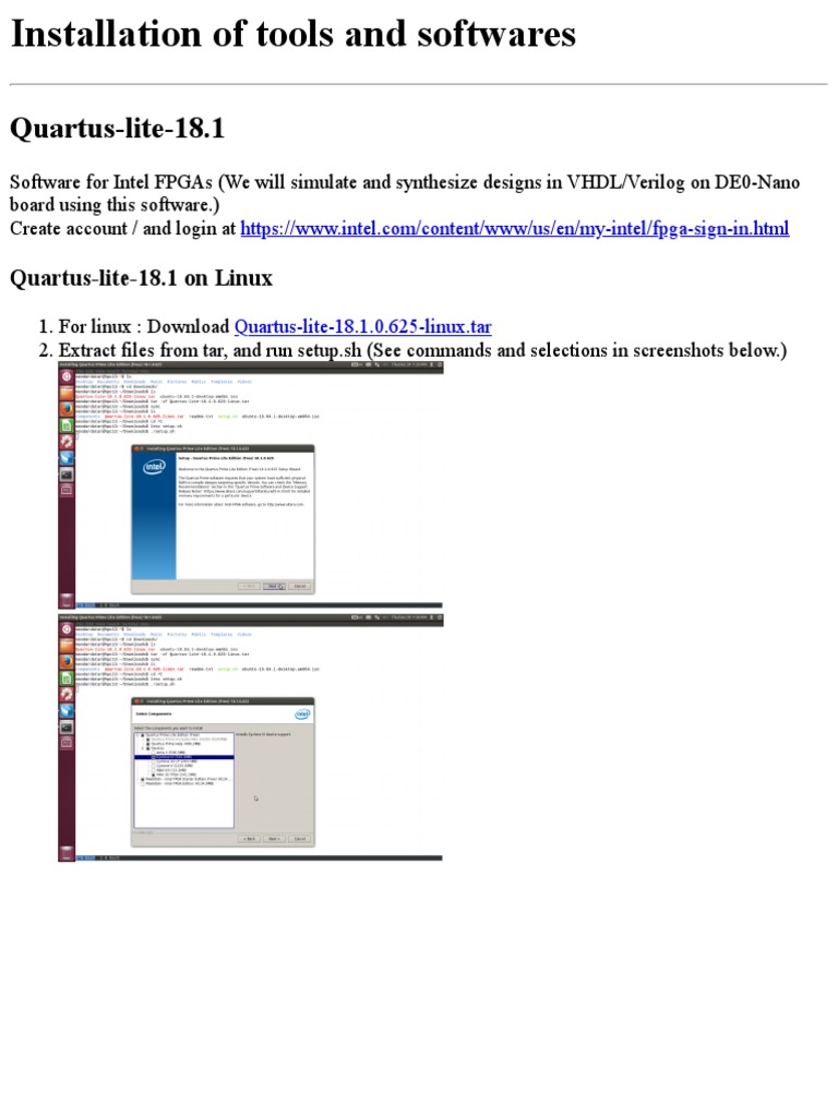 Quartus Lite 18.1 Installation Guide | PDF | Installation (Computer ...