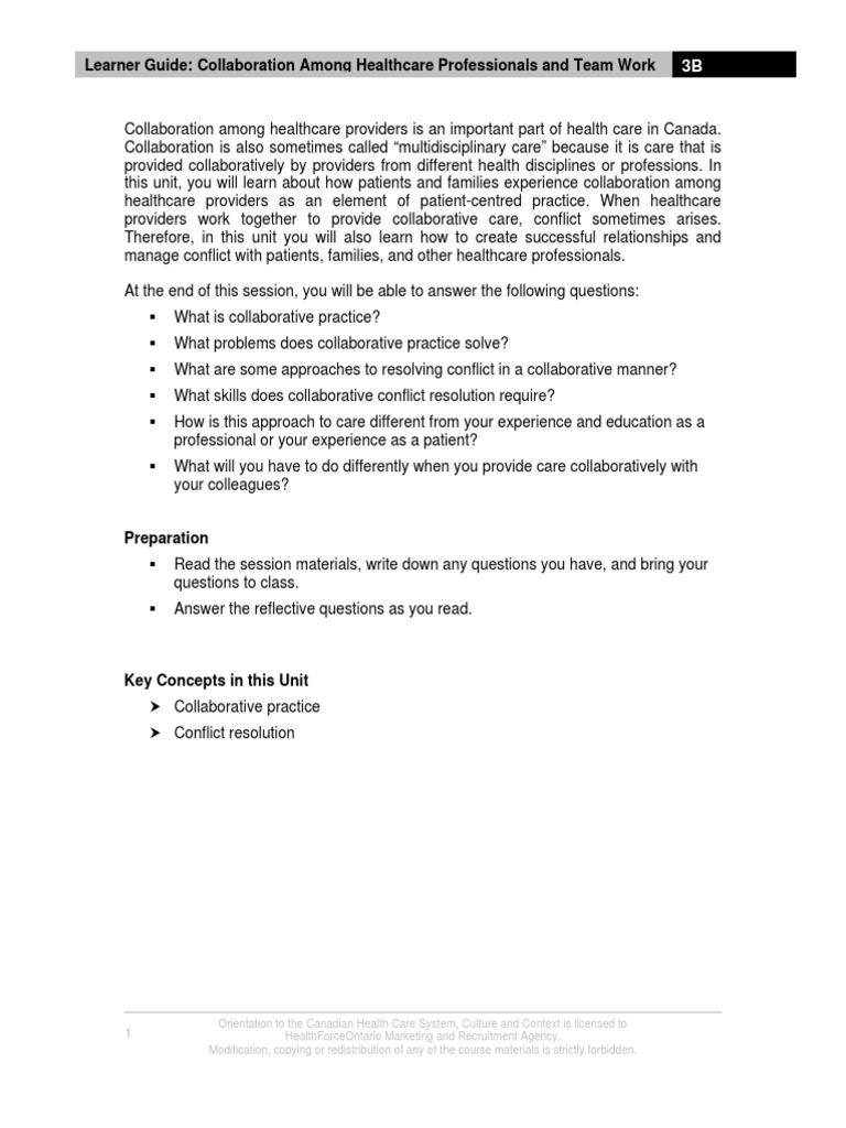 Collaborative Practice in Healthcare | PDF | Health Professional ...