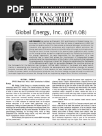 Download Global Energy GEYIOB - Interview with Asi Shalgi by Global Energy SN40718380 doc pdf
