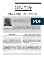 Global Energy (GEYI - OB) - Interview With Asi Shalgi