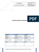 Procedimiento - Contratación de Personal