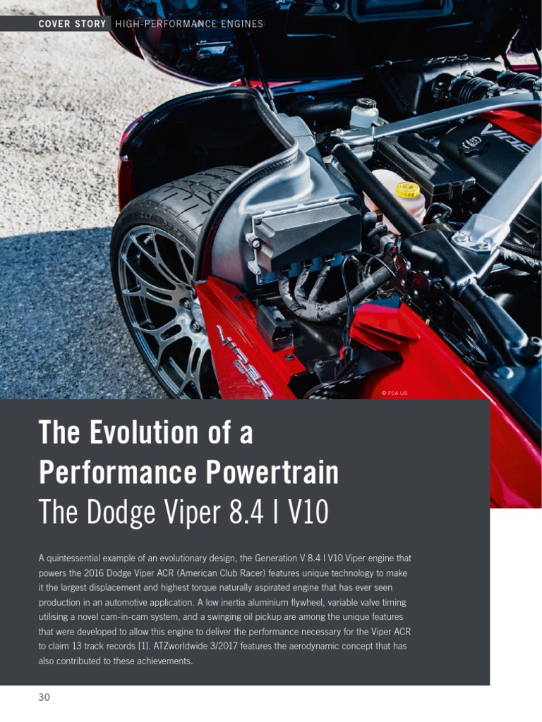 The Dodge Viper 8.4 L V10 | PDF | Piston | Rotating Machines