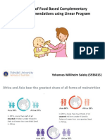 Development of Food Based Complementary Feeding Recommendations Using Linear Program