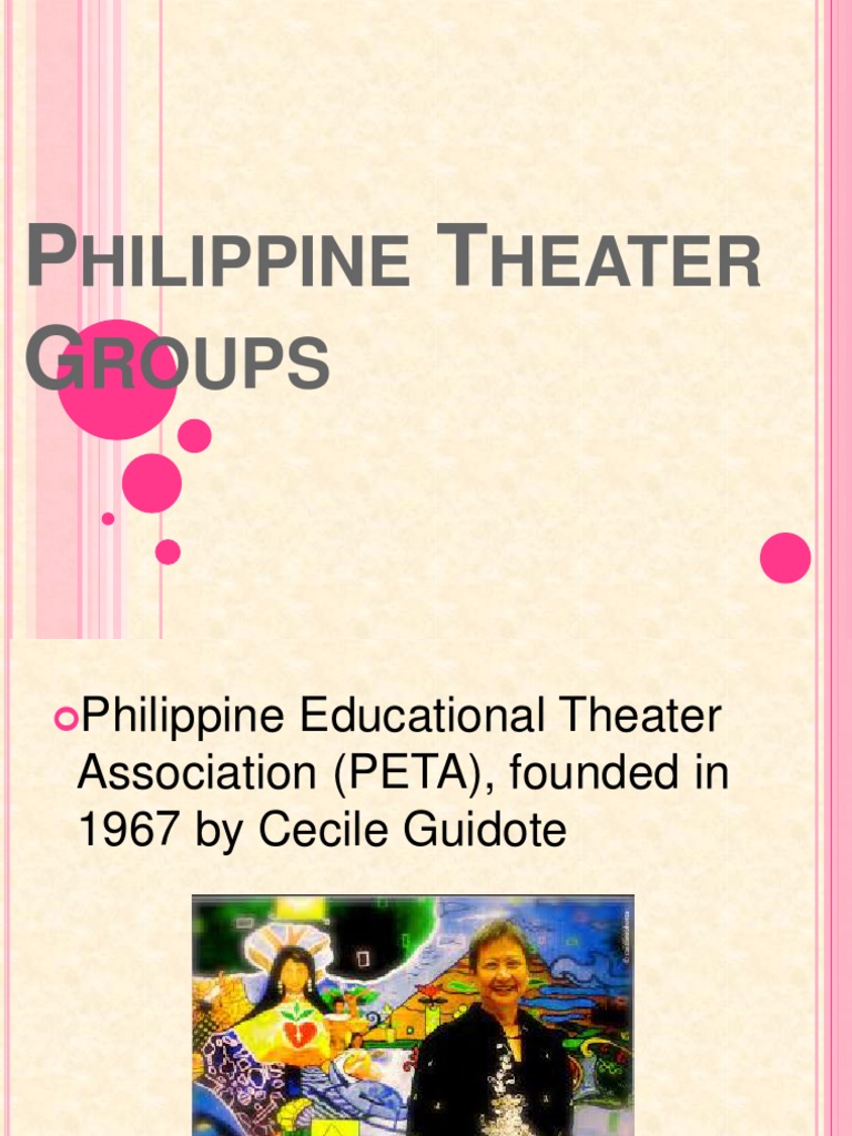 A Survey of Major Philippine Theater Groups PETA, Tanghalang Pilipino