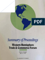 Summary of Proceedings - Western Hemisphere Trade & Commerce Forum (1995)