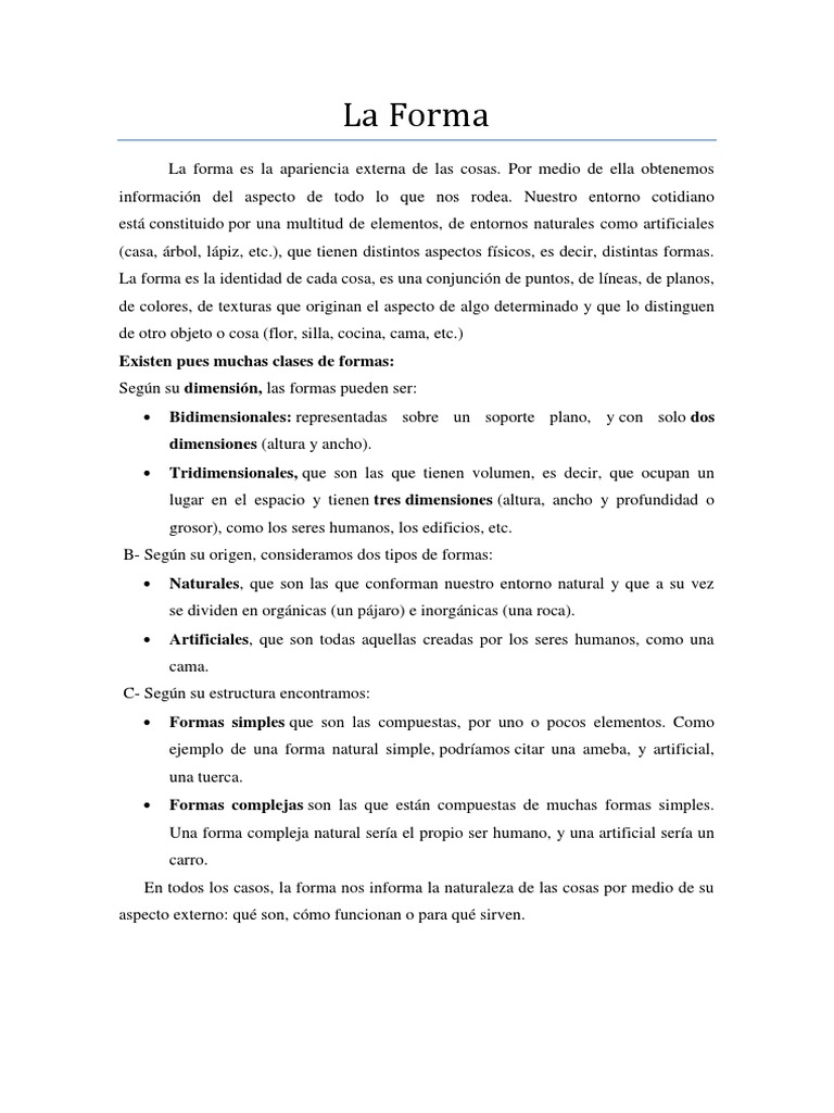 La Forma | PDF | Filosofía | Hogar, jardinería y bricolaje