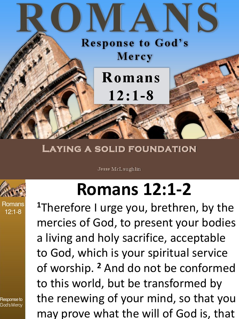 Romans12!1!8 Slides | PDF | Epistle To The Romans | Sacrifice
