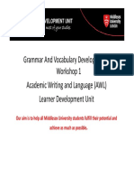 Grammar and Vocabulary 1