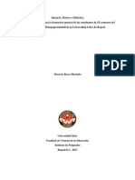 Infancia, música y didáctica: propuesta para formación musical