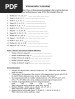 Mean Worksheet