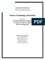 Science Technology and Society: The Ethical Dilemmas of Robotics Is Google Can Make Us Stupid? Waze: Freemap Israel
