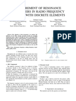 MEASUREMENT OF RESONANCE PARAMETERS IN RADIO FREQUENCY CIRCUITS WITH DISCRETE ELEMENTS