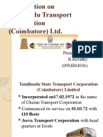 Presentation On Tamilnadu Transport Corporation (Coimbatore) LTD
