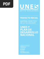 UNES y el Plan de Desarrollo Nacional