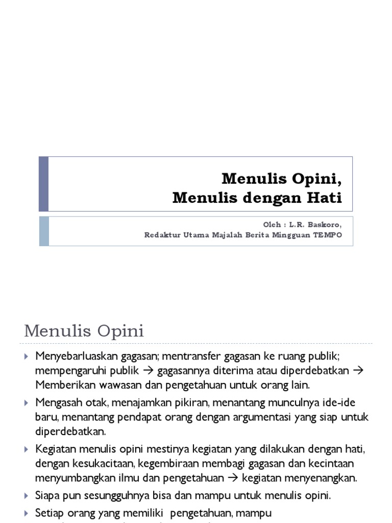 Menulis Opini | PDF