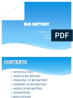 Bio Battery: Presented by Murugesan.S.M Satheeshwaran.J