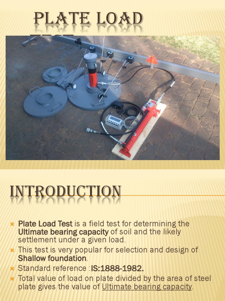 Plate Load Test | PDF | Soil | Mechanical Engineering