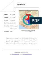 Declination: Compass Shows The Magnetic Bearing of The Magnetic North (MN)