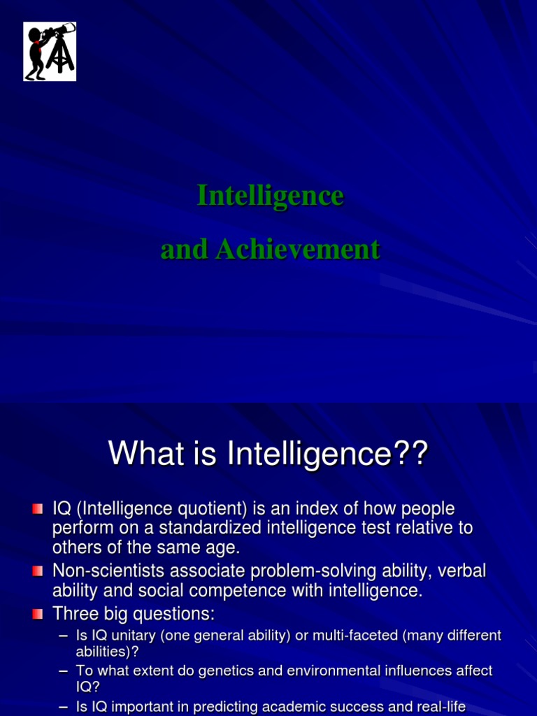 Achievement Test And Intelligence Test Ppt Intelligence Quotient Wechsler Adult Intelligence Scale