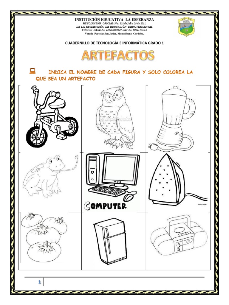 Cuadernillo de Tecnologia Grado 1 | PDF | Ingeniería Informática | Software