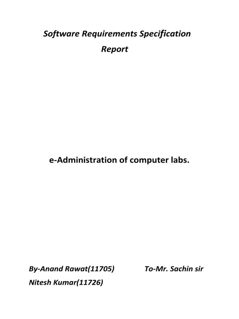 Software Requirements Specification | PDF | Software Testing | Client ...