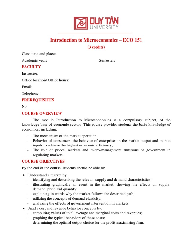 Eco 151 | PDF | Supply And Demand | Microeconomics