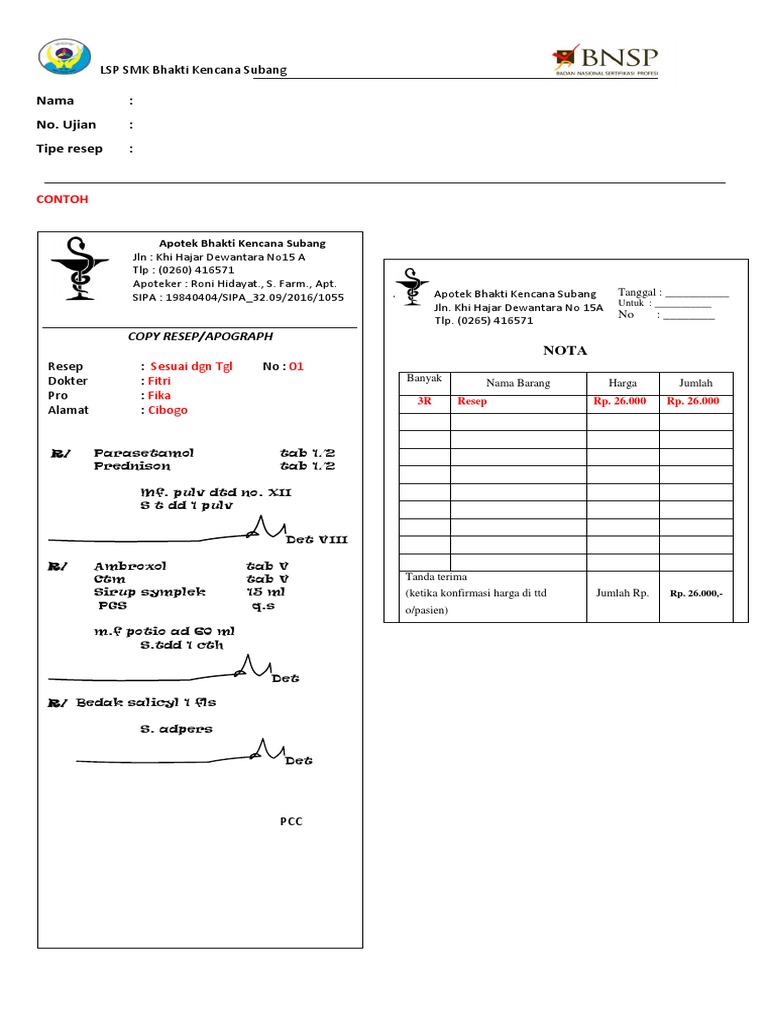 Contoh Jawaban Kelengkapan Administrasi Usk Tipe 3