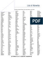 List of Adverbs PDF