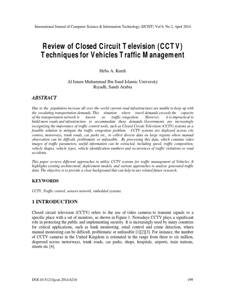 Review of Closed Circuit Television CCTV Technique PDF | PDF | Closed ...