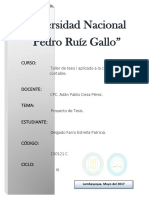 Proyecto de tesis sobre aplicación del principio de legalidad en arbitrios de limpieza pública