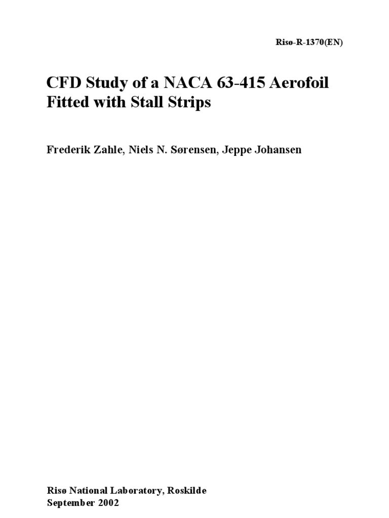 CFD Analysis of NACA 63-415 with Stall Strips | PDF | Lift (Force ...