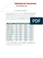 Excel Advanced Pivot Tables