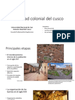La Ciudad Colonial Del Cusco