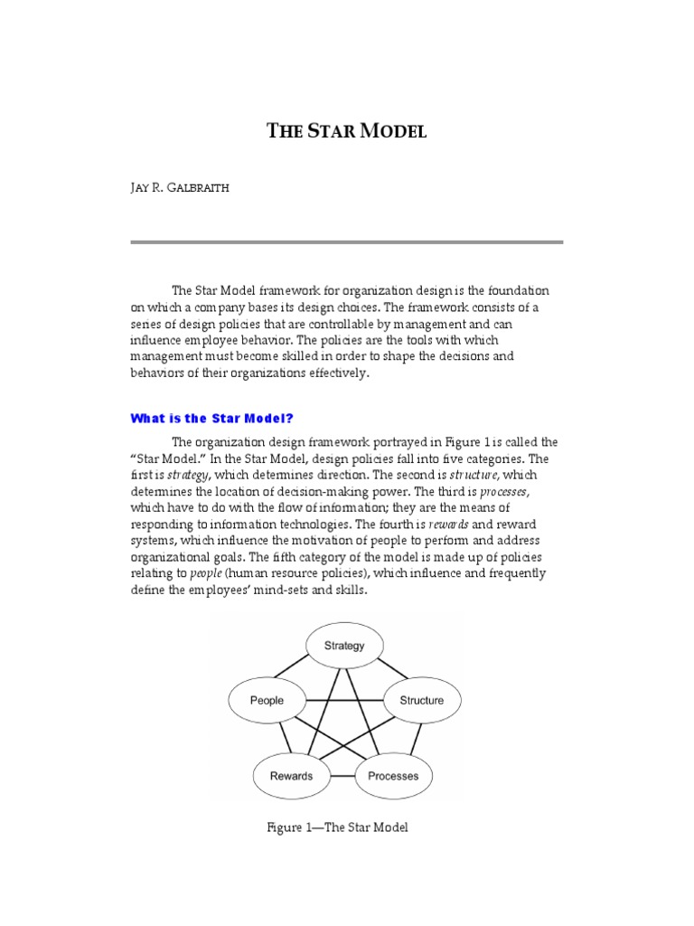 Star Model For Organisation Design PDF | PDF | Strategic Management ...