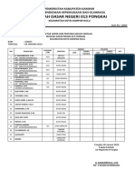 Daftar Hadir Hari Pertama Masuk Sekolah