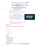 Ecuaciones diferenciales de primer orden homogéneas