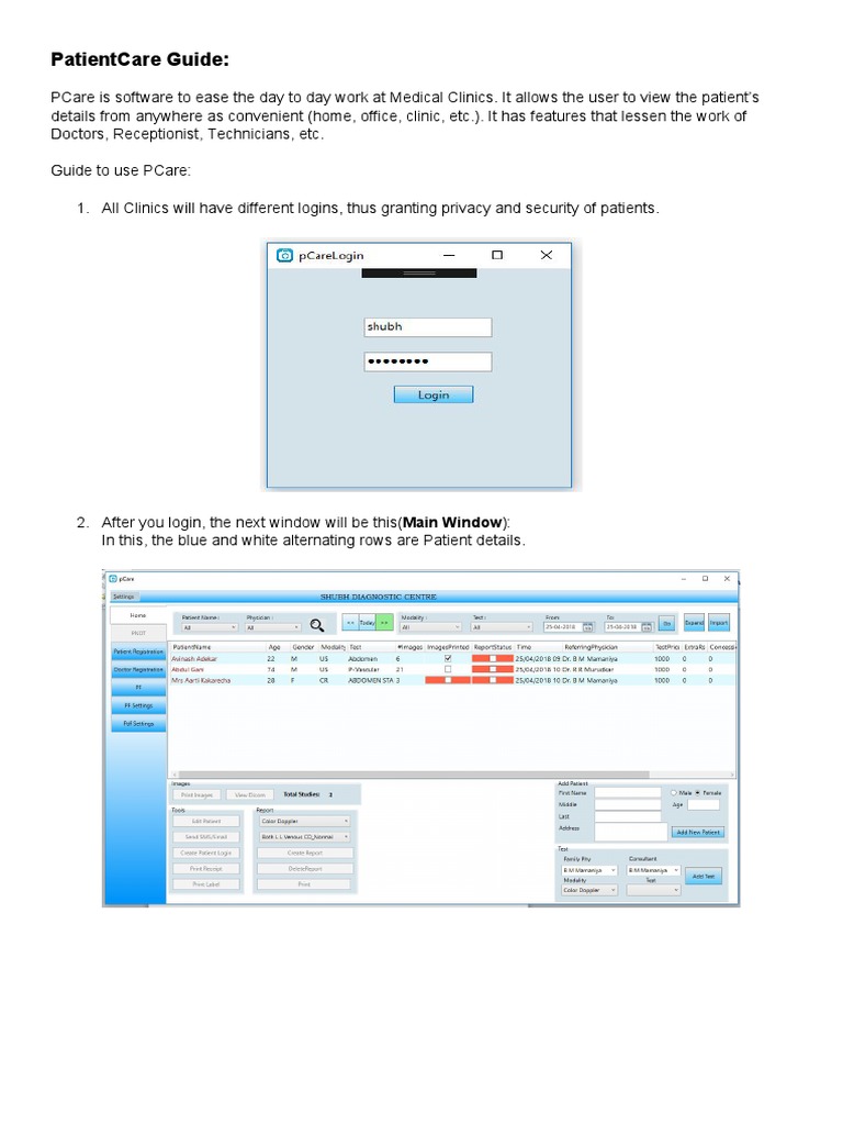 PatientCare UserGuide | PDF | Medical Diagnosis | Software