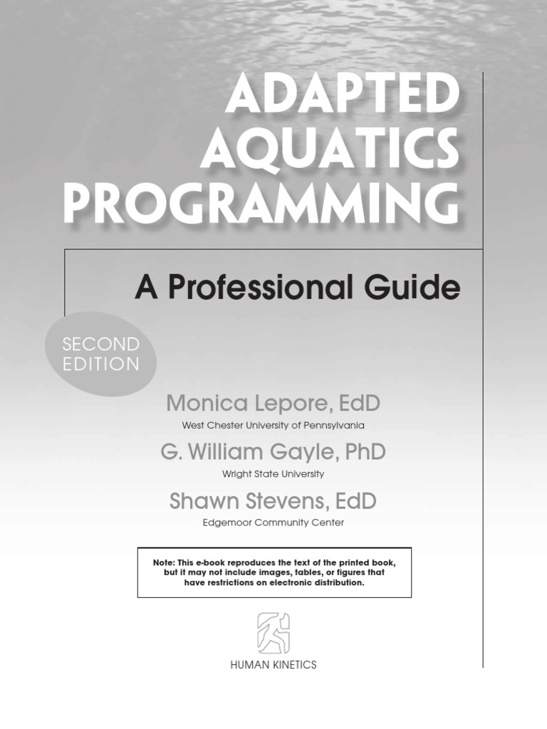 Adapted Aquatic Programing PDF PDF Hearing Loss Accessibility photo