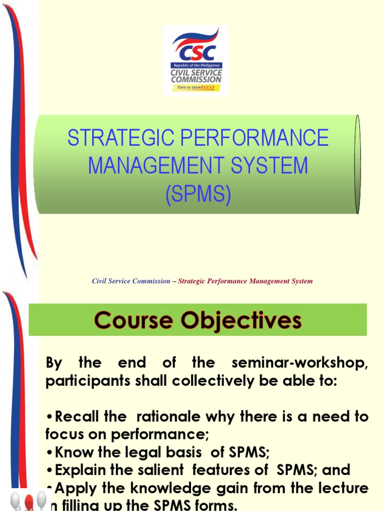 Edited Spms Presentation Pdf Pdf Performance Management