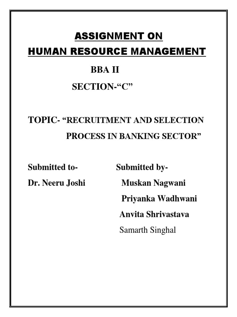HRM Assignment | PDF | Recruitment | Employment