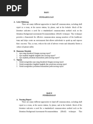 Nursing Report