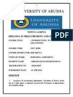 The University of Arusha: Town Campus Diploma in Procurement and Supply
