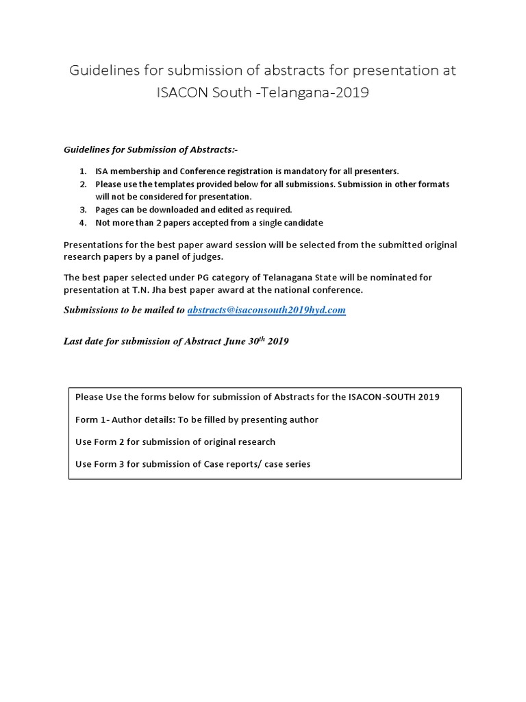 ISACON South 2019 Abstract Submission Guidelines | PDF | Typefaces ...