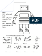 Choose and Label The Correct Body Parts: Legs - Hands - Ears - Feet - Fingers - Arms - Eyes