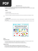 Lesson 7 Organic Shapes | PDF | Shape | Area
