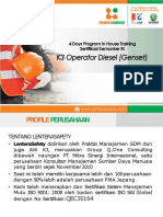 Proposal Inhouse K3 Operator Diesel (Genset)