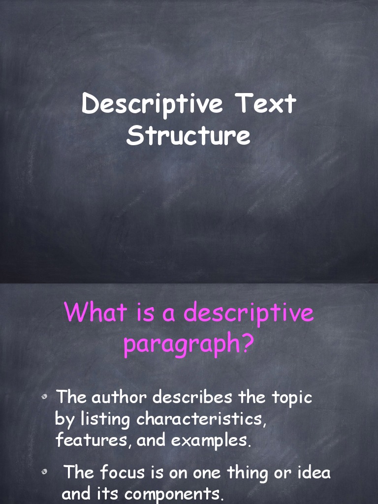 Descriptive Text Structure | PDF