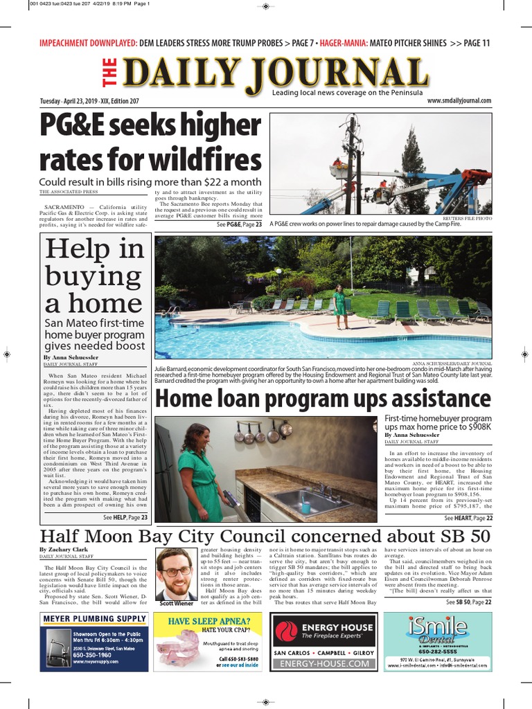 San Mateo Daily Journal 04-23-19 Edition | PDF | Pacific Gas