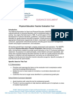 Physical Education Teacher Evaluation Tool