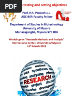 Hypothesis Testing and Setting Objectives